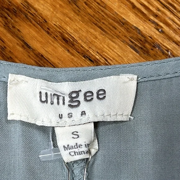 Umgee Shake it Off style green sleeveless dress. Fringe front. Size Small. NWT - Picture 4 of 12